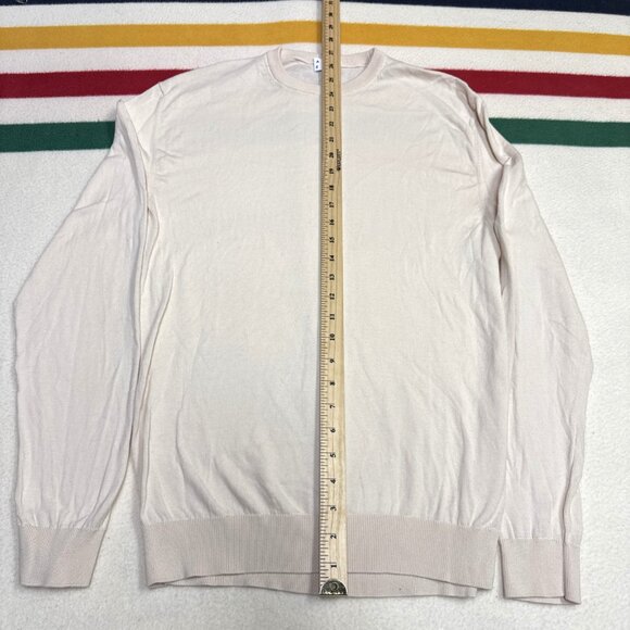ASKET The Cotton Sweater Mens Size M Short Creme White 100% Organic Cotton - Picture 5 of 8